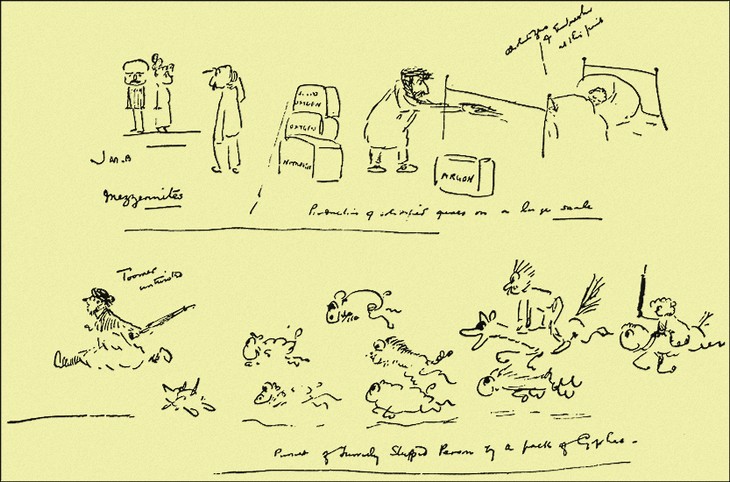 J.M. Barrie, etc., 1st Drawing